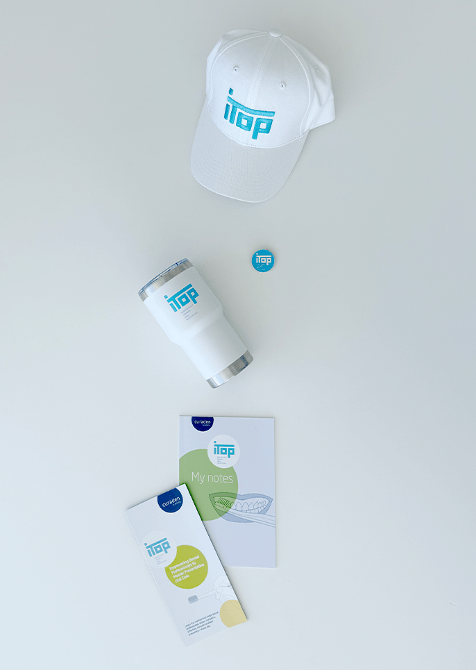 Corporate merchandise including cap, bottle and accessories